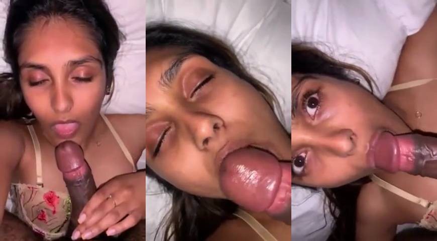 Newly Married Desi Wife Sucking Her Boyfriend’s Dick